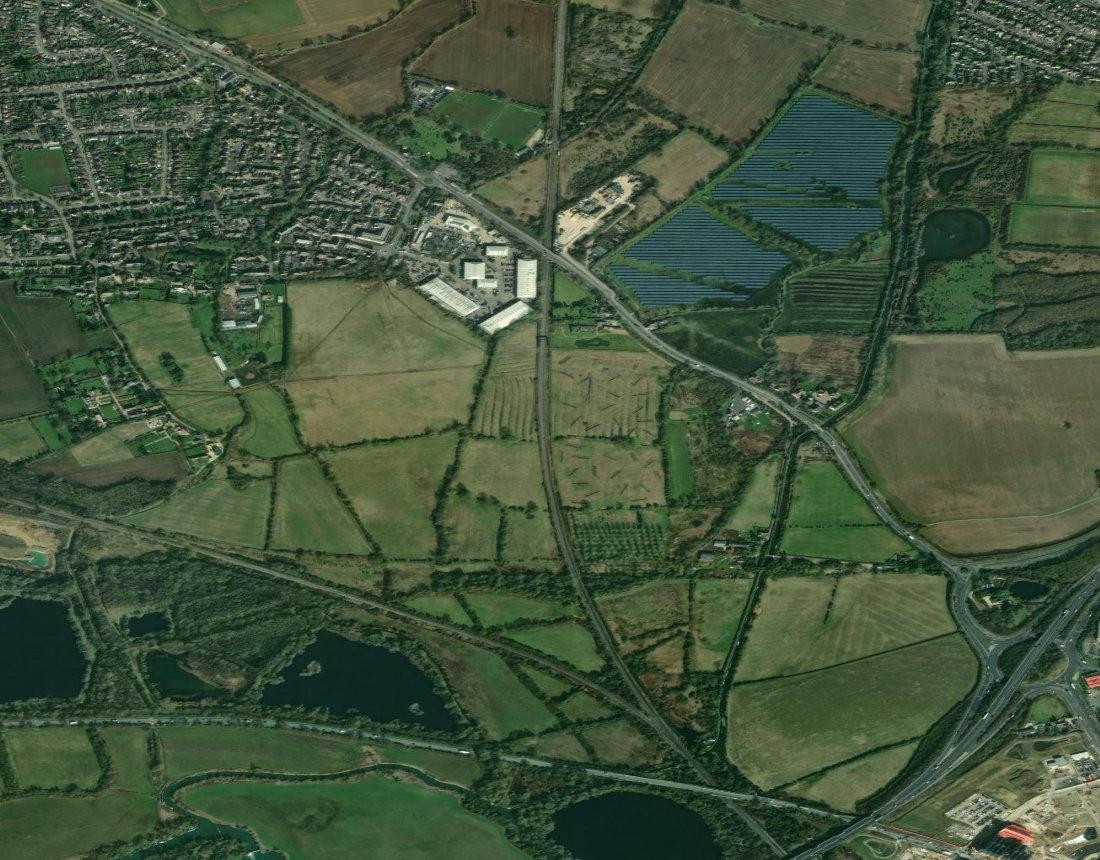Satellite view of a measured field