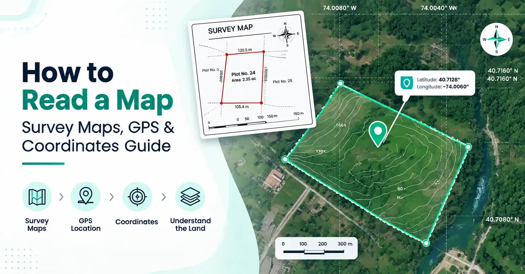 How to Read a Map: Survey Maps, GPS & Coordinates Guide