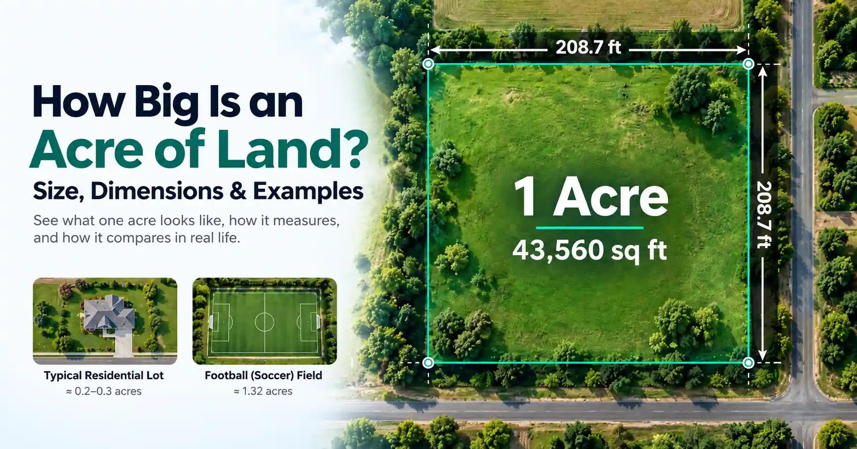 How Big Is an Acre of Land? Size, Dimensions & Examples
